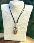 Tiger's Eye Wire Wrapped Crystal on Tree of Life Pendant - Shop Cosmic Healing