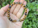 Tiger's Eye with Silver Plated Owl Bracelet - Shop Cosmic Healing