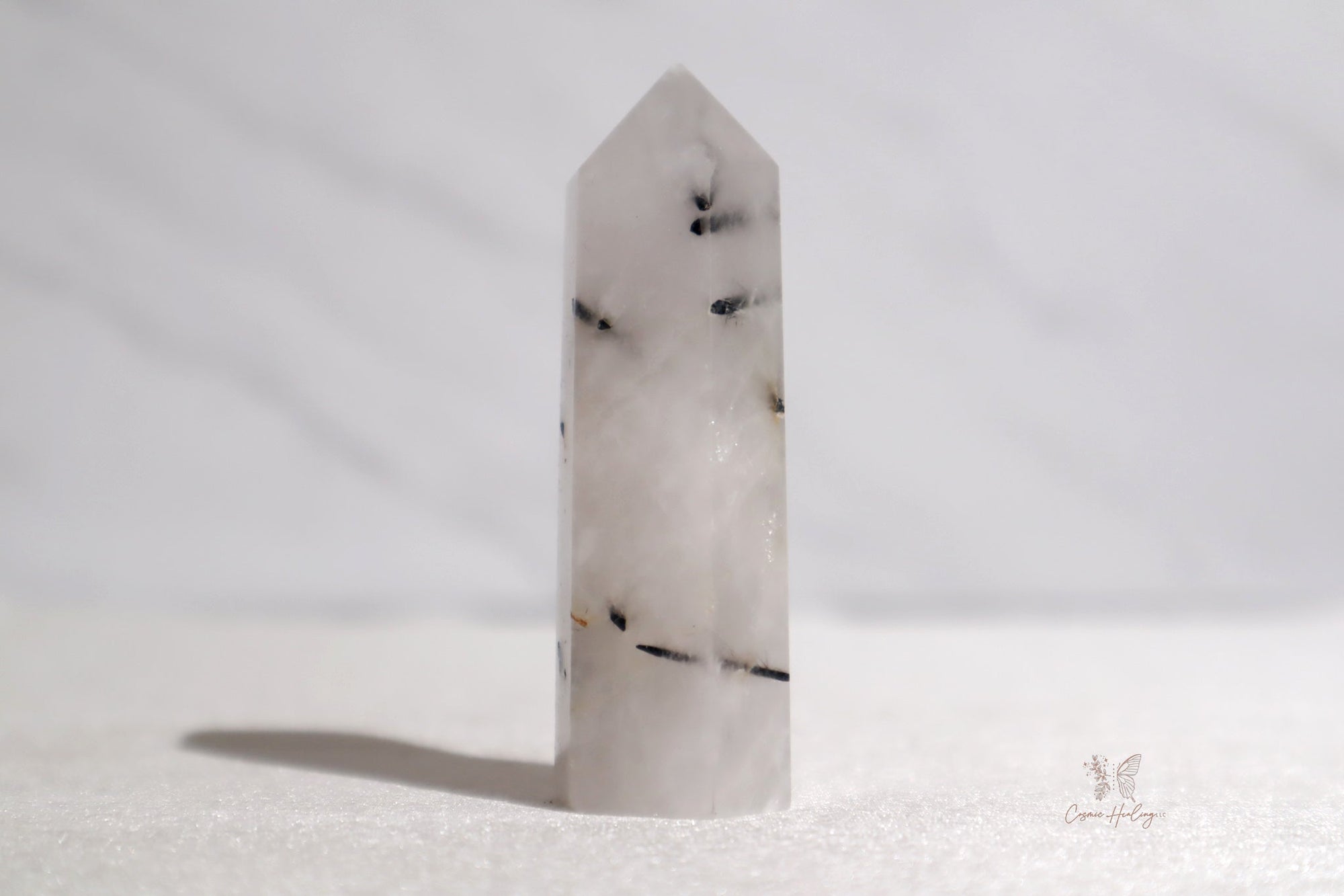 Tourmalinated Quartz Crystal Tower - Shop Cosmic Healing
