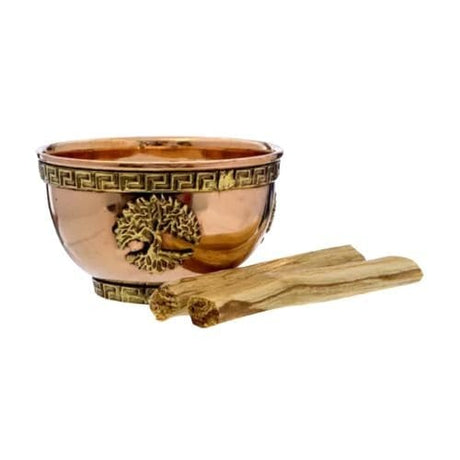 Tree of Life Copper Offering Bowl 3"D (Cuenco Ritual de Cobre con Árbol de la Vida) - Shop Cosmic Healing