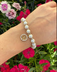 Tree of Life Pearl Bracelet with Rhinestones - Shop Cosmic Healing