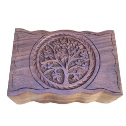 Tree of Life Wooden Box 4x6" - Shop Cosmic Healing