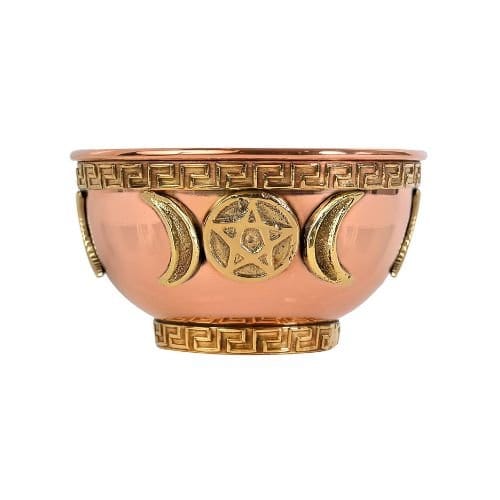 Triple Moon Copper Offering Bowl 3"D (Cuenco Ritual de Triple Luna) - Shop Cosmic Healing