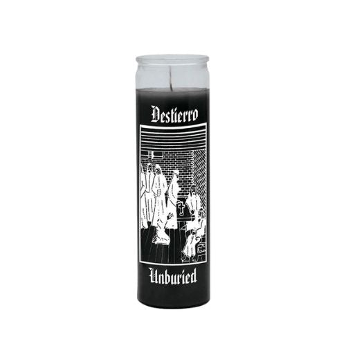 Unburied (Destierro) Black Candle to banish your enemies, to keep away unwanted visitors or to make enemies move - Shop Cosmic Healing