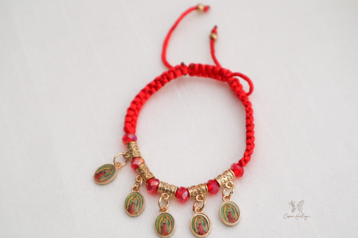 Charm bracelet with Virgen de Guadalupe pendant