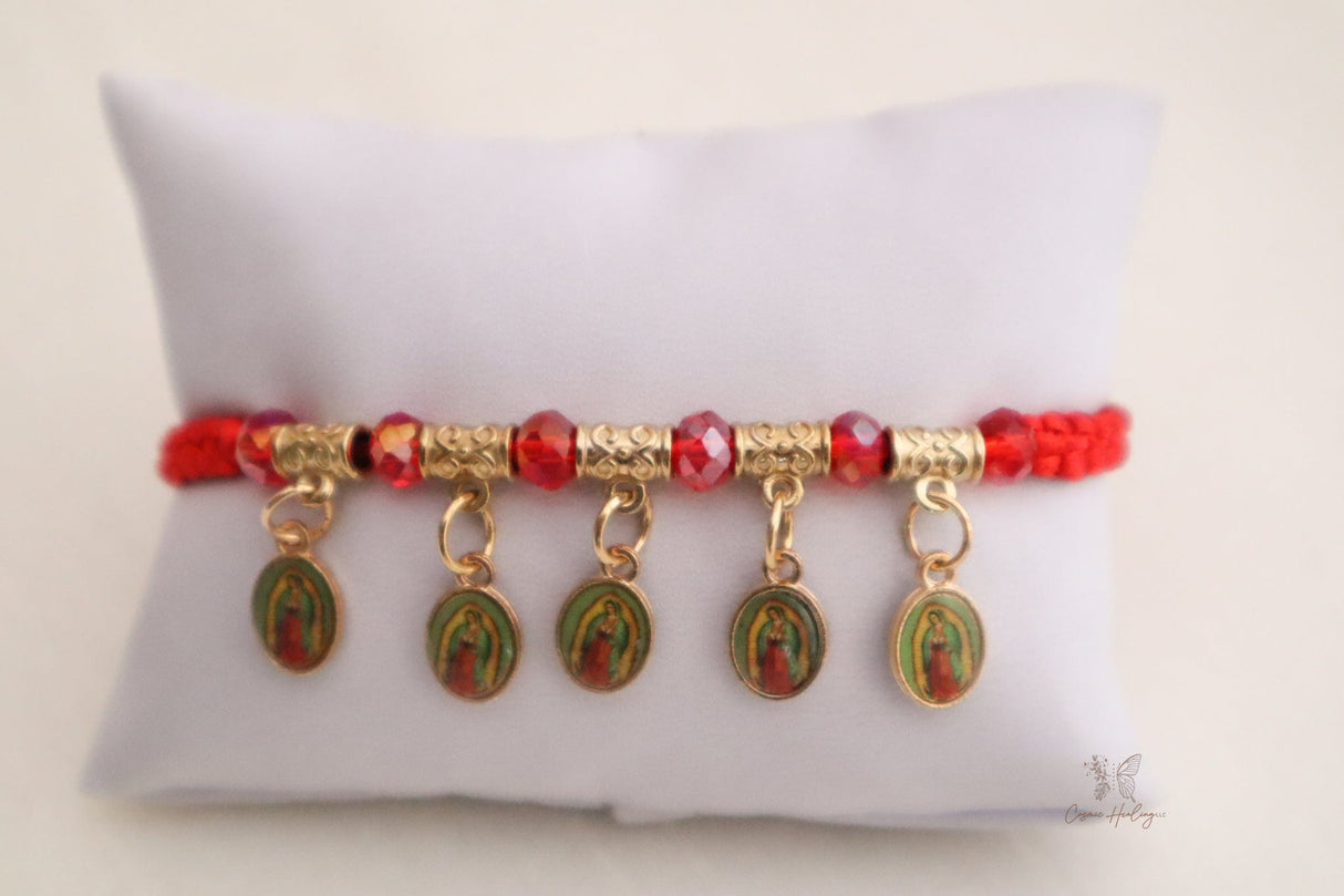 Religious Virgen de Guadalupe charm bracelet