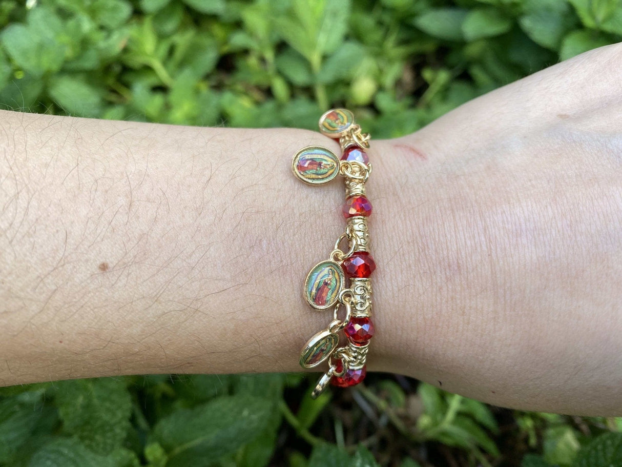 Bracelet with Virgen de Guadalupe charm