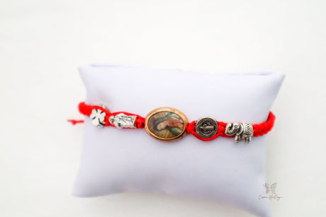 Virgen De Guadalupe Woven Red Thread Bracelet