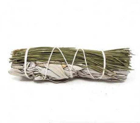 White Sage & Pine 4" for cleansing, protection, prosperity and good health - Shop Cosmic Healing