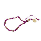 Wine & Gold Saint Benedict Knotted Rope Bracelet - Shop Cosmic Healing