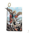 Woven Saint Michael Tapestry Rosary Bag - Shop Cosmic Healing