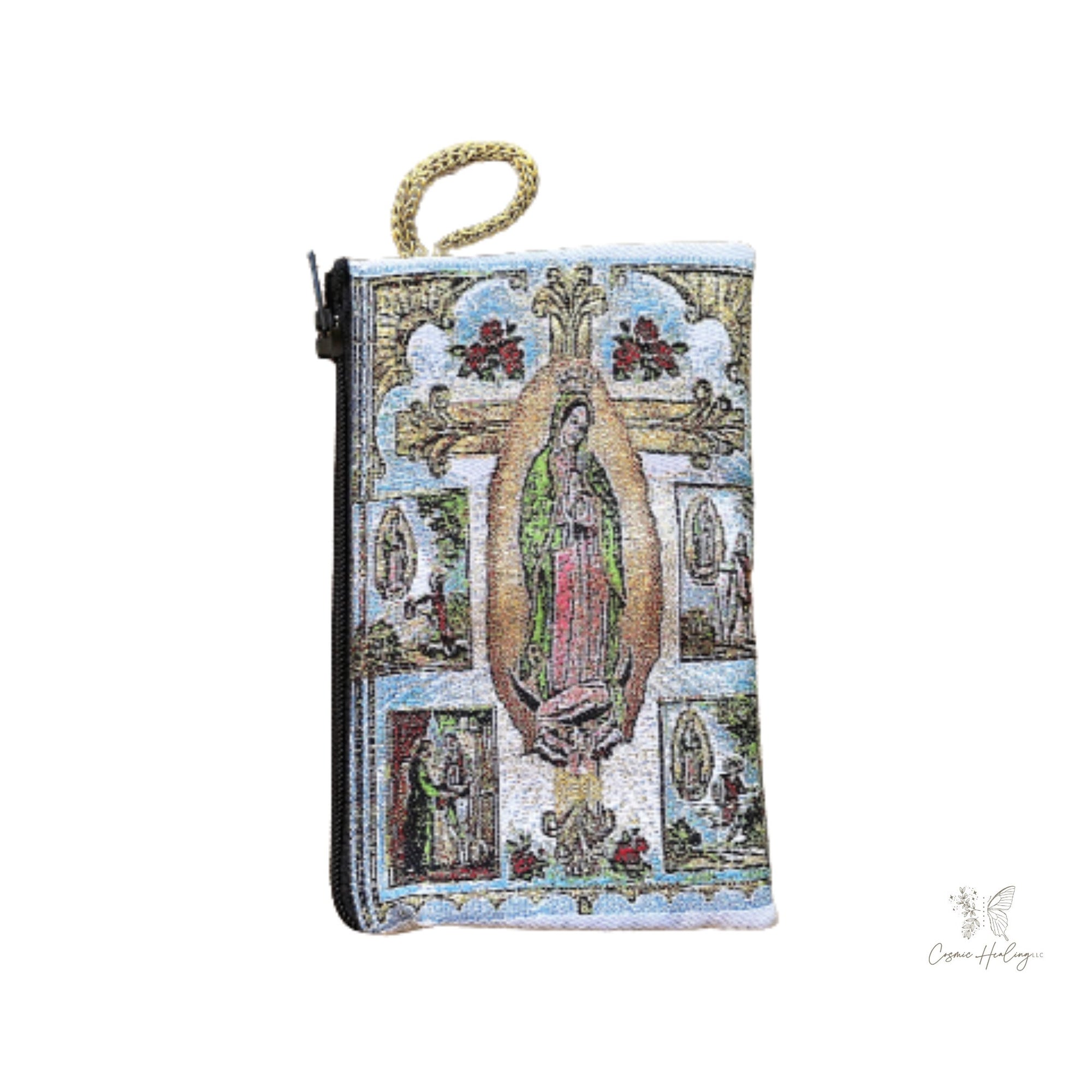 Woven Virgen de Guadalupe Tapestry Rosary Bag - Shop Cosmic Healing
