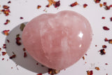 XL Deep Pink Rose Quartz Heart With Rainbow Inclusions- RQH1 - Shop Cosmic Healing