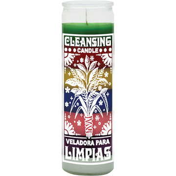 Cleansing Candle (Limpias)- 7 Color For cleansing against bad luck, hexes, witchcraft and spells.