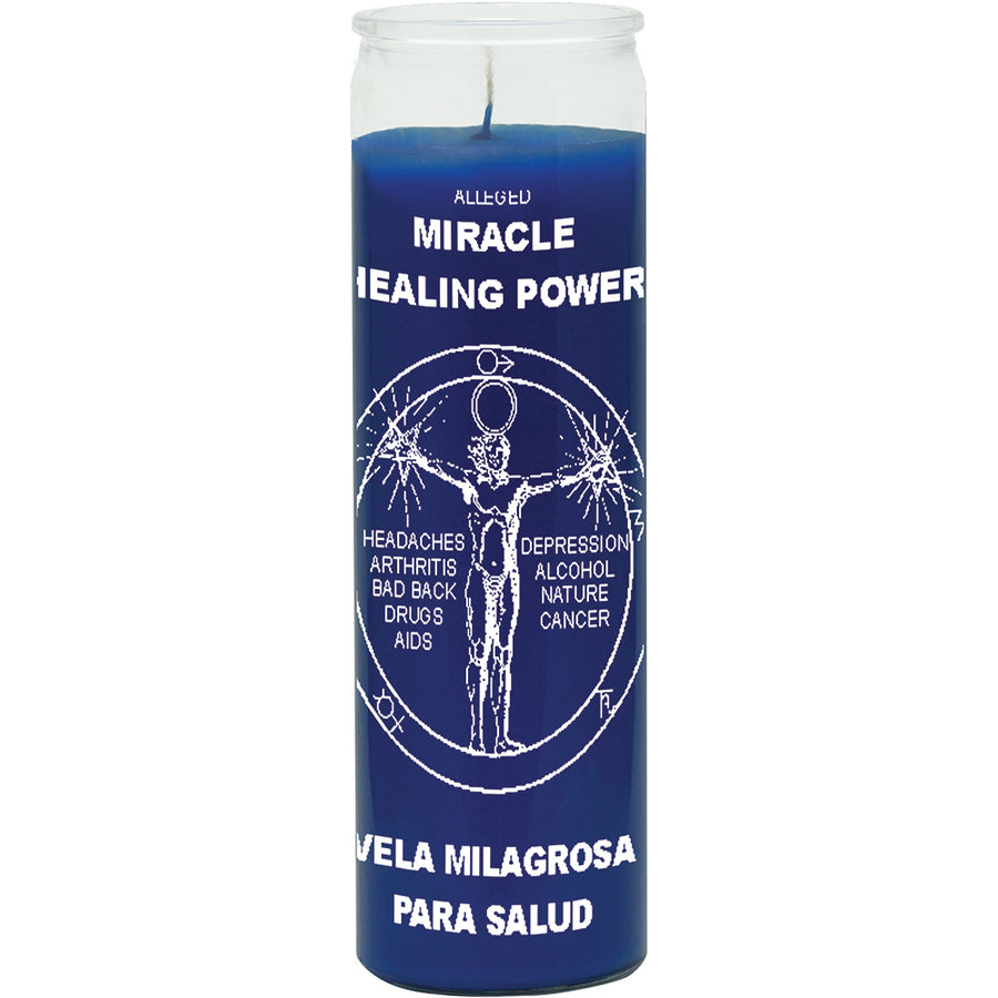 Alleged Miracle Healing Candle (Vela Milagrosa Para Salud)- Blue to bring powerful healing of the body and spirit, to give you spiritual strength