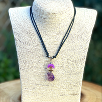 Amethyst Wire Wrapped Crystal on Tree of Life Pendant