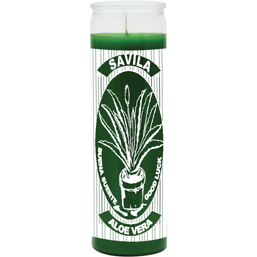 Aloe Vera (Savila) 7 Day Green Candle for cleansing, bring good luck & good fortune to your home, business, and life