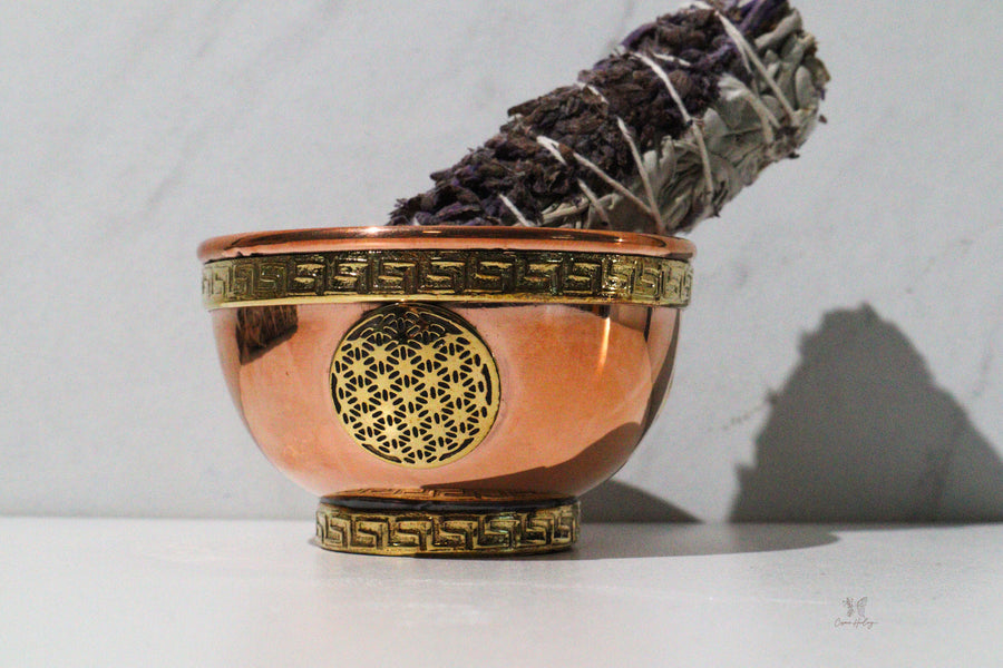 offering bowl copper with design