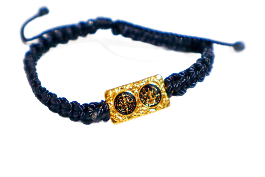 Gold Plate San Benito Woven Protection Bracelet