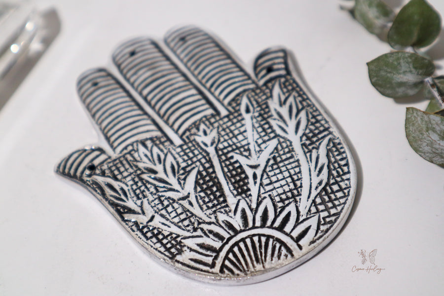 Hamsa Hand Metal Burner 4.25"x3"
