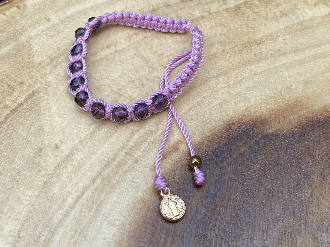 St. Benedict Purple Protection Bracelet