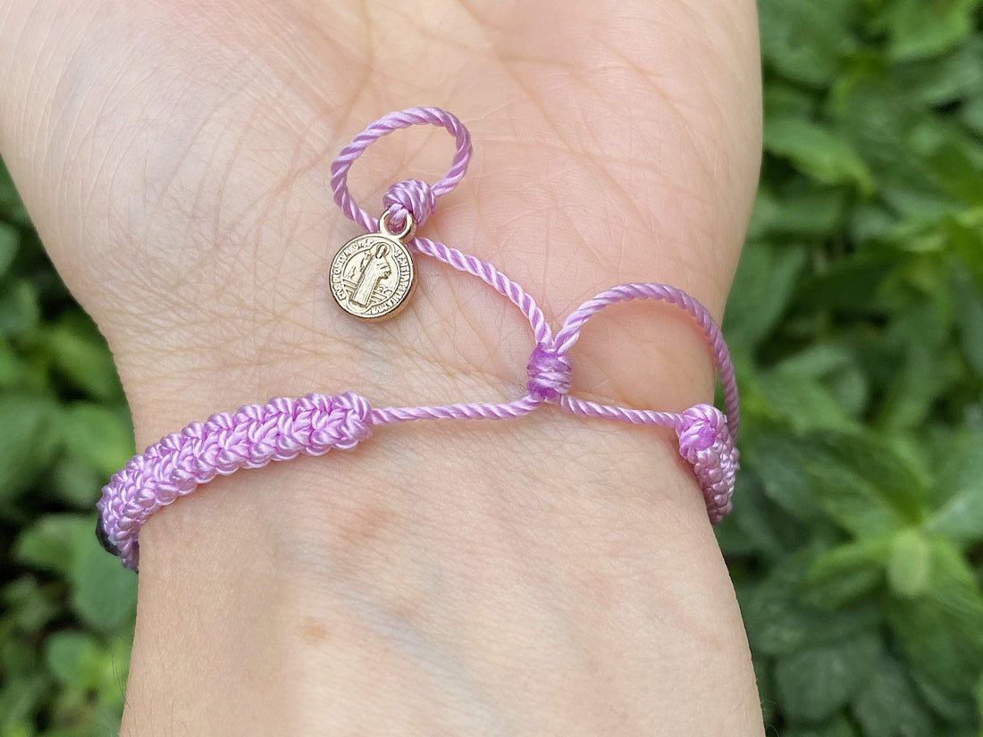 St. Benedict Purple Protection Bracelet