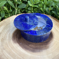 Lapis Lazuli with Marble Inlay Jewelry Box- Handmade Afghanistan