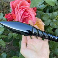 Obsidian pagan ceremonial dagger