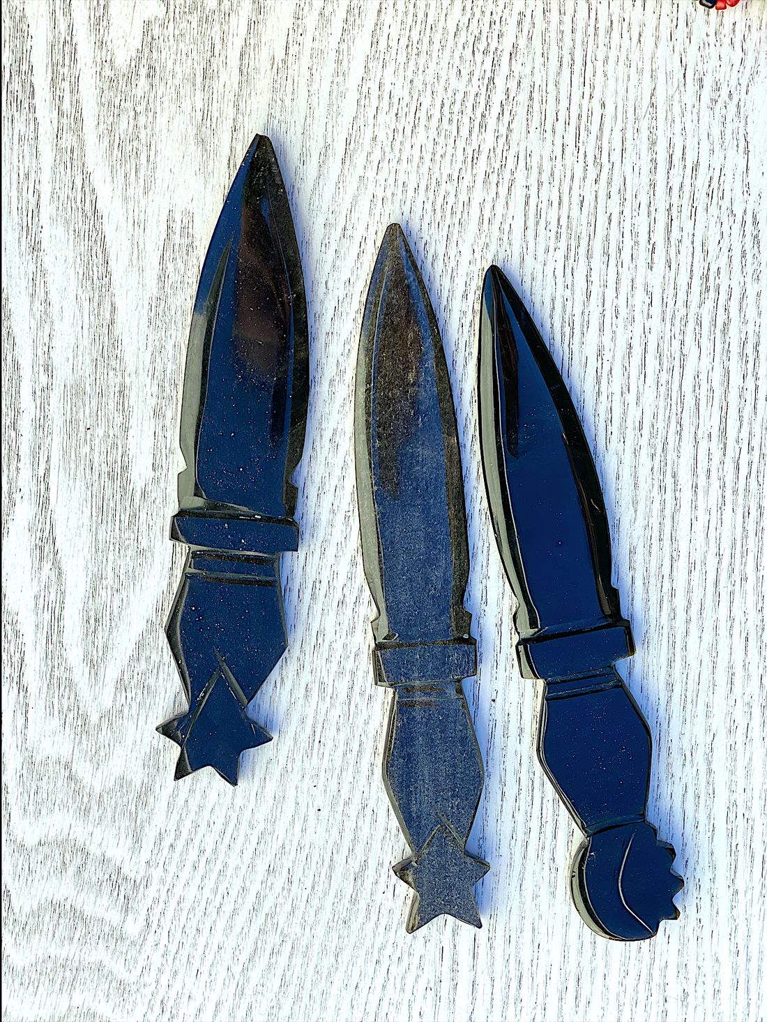 Sun & Moon Handle Obsidian Dagger