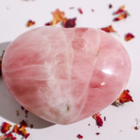 Milky rose quartz heart