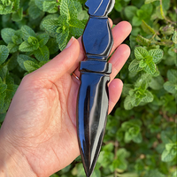 Sun & Moon Handle Obsidian Dagger