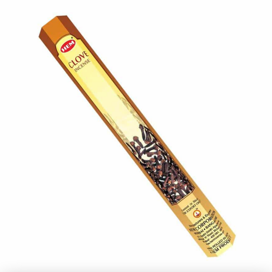 Clove HEM 20 Stick Incense for breaking stagnant vibrations and bringing in abundance