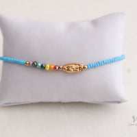 Seven Chakra Guadalupe Dainty Thread Bracelet-Blue