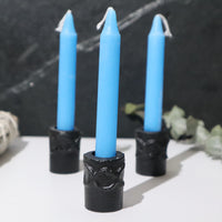 Triple Moon Cast Iron Chime Candle Holders