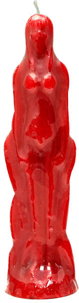 Woman/Female Figure Red Candle 8"